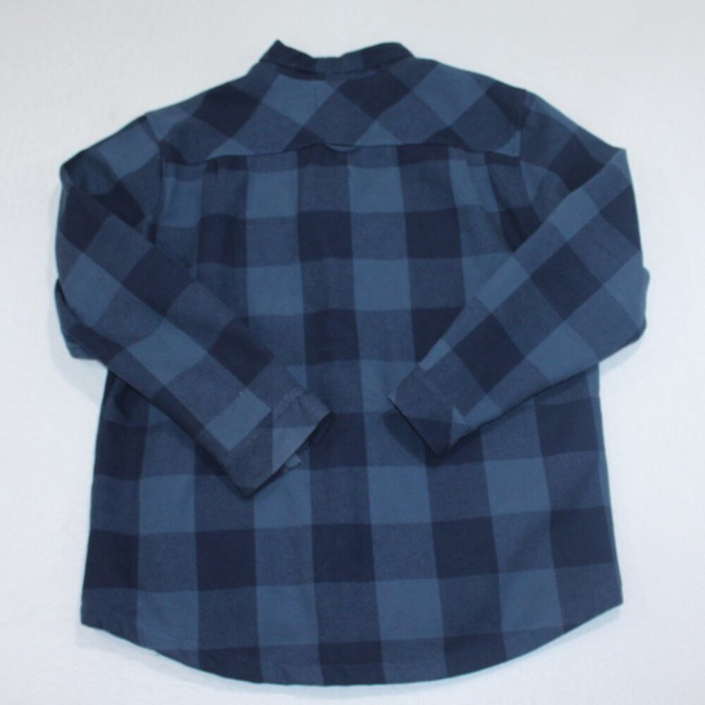 Hurley Men Black and Blue Flannel Jacket Long Sleeve Size 2XL Missing Buttons - Picture 2 of 10